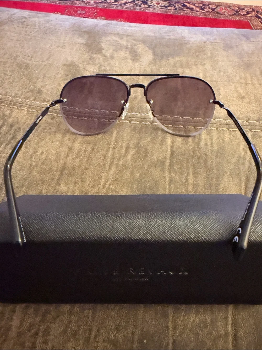 Privé Revaux The Bijou 807 Black Aviator Sunglasses